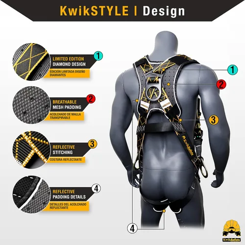 Miniatura 2 de KwikSafety - Fall Protection Safety Harness - Construction & Roofing Fall Arrest Safety Harnesses - ANSI OSHA Compliant