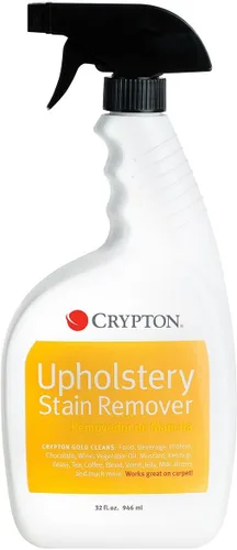 Crypton Removedor de manchas de tapicería dorado: formulado para romper las manchas difíciles, incluyendo alimentos, bebidas, proteínas y más (32