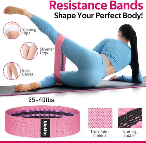 Miniatura 5 de WALITO 8Pcs Barbell Pad Set for Hip Thrust - Squat Pad,Gym Accessories for Women with Bar Bad,Bench Press, with Gym Ankle Straps,Resistance Bands