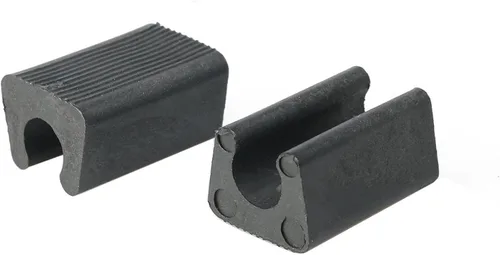 Miniatura 3 de uxcell Pies de muebles de plástico en forma de rectángulo antideslizante patas de silla Punta 12pcs Negro