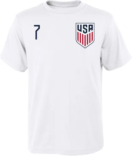 Miniatura 2 de Outerstuff International Soccer - Camiseta unisex de manga corta con nombre y número de fútbol americano para niños