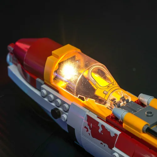 Miniatura 5 de Kit de luz LED mejorado para LEGO New Republic E-Wing contra el juego de construcción de caza estelar de Shin Hati, compatible con LEGO 75364