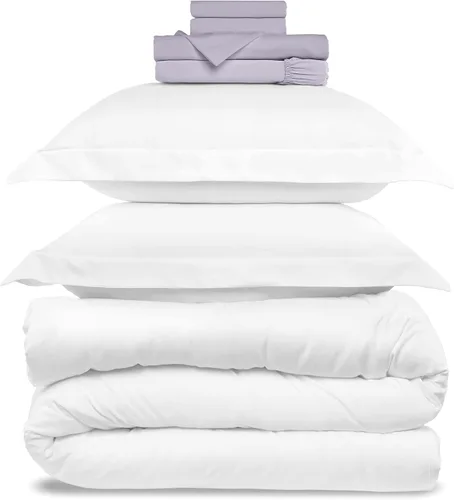 Miniatura 2 de Mellanni Juego de sábanas Queen + juego de funda de edredón Bundle&Save - Ropa de cama de lujo de hotel - El paquete incluye: juego de sábanas de 4