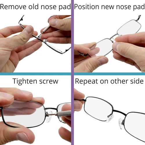 Miniatura 7 de GMS Optical - 11mm Medium Wide Screw-in Round Soft Silicone Nose Pads for Glasses, Sunglasses, Glasses Repair Kit, Keep Glasses from Sliding and