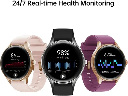 Miniatura 3 de Woneligo Relojes inteligentes para hombres y mujeres, reloj AMOLED de fitness con pantalla táctil de 1.57 pulgadas para iPhone y Android, monitor