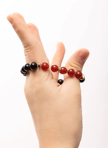 Miniatura 13 de Pulseras de cristal con cuentas de Charka para mujer, hechas a mano con aventurina verde de 0.315 pulgadas (0.315 in), pulseras de piedra de cristal