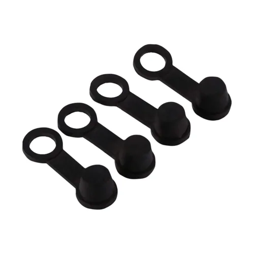 Aramox Tapón de pezón de purga de freno, 4 piezas de goma negra para pezón de purga de grasa Zerk, cubierta antipolvo de 0.315 in para motocicleta y
