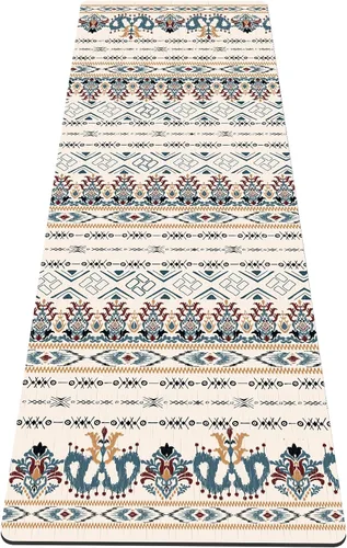 Miniatura 13 de nuveti Alfombrilla de yoga con estampado extra grueso de elastómero termoplástico antideslizante con bolsa de transporte, 72 x 24 pulgadas, extra
