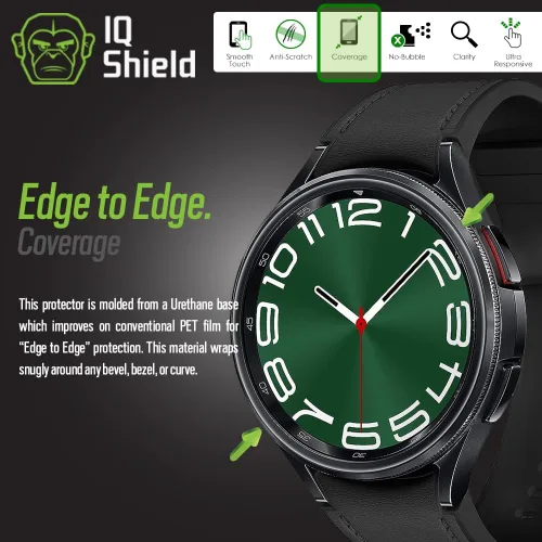 Miniatura 6 de IQShield Paquete de 6 protectores de pantalla para Samsung Galaxy Watch 7, 6, 5, 4 (1.575 pulgadas) / Watch FE (1.575 pulgadas) - Fácil instalación