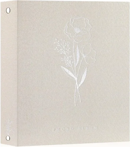Lanpn Álbum de fotos de 8 x 10 pulgadas, tapa dura de lino, sin ácidos, bolsillo de carga superior, libro de fotos con mangas que tiene capacidad