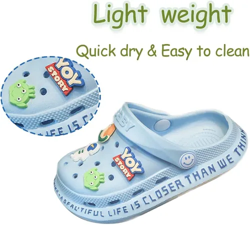 Miniatura 6 de Simplee kids Toddler Kids Clogs Baby Boys Girls Classic Water Garden Slippers Lightweight Cartoon Sandals Summer Beach Pool Outdoor Play Shoes