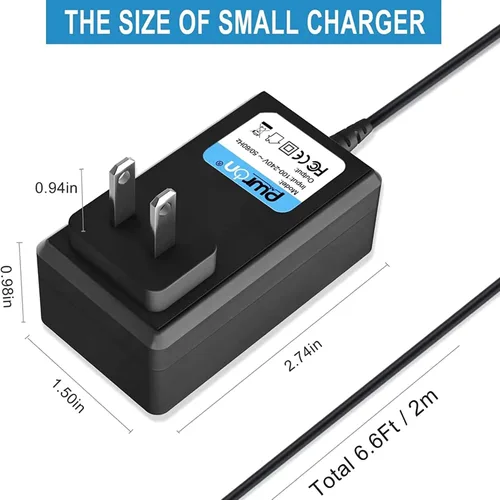 Miniatura 4 de 6.6FT AC a DC 12V 1A adaptador de fuente de alimentación enchufe de barril 0.138 in x 0.051 in para cámaras DVR NVR tira de luz LED