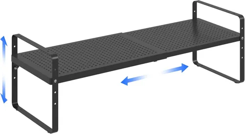 Miniatura 9 de Organizador de estantes ampliables de metal ajustable para especias, estantes de almacenamiento independientes para armario de cocina, debajo