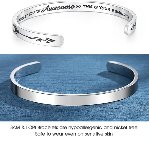 Miniatura 2 de SAM & LORI Pulseras personales para adolescentes, mujeres, regalos de joyería significativos (varios diseños) para mejor amiga, hija, nieta