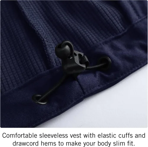 Miniatura 5 de BALEAF Chaleco ligero Softshell sin mangas para mujer, resistente al viento, cuello alto con bolsillos con cremallera, correr, senderismo, golf