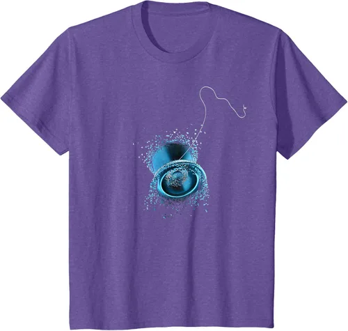 Miniatura 13 de Shattered Yo Yo - Camiseta de diseño azul impresionante, Negro, S