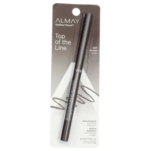 Miniatura 21 de Almay Lápiz delineador de ojos para todo el día, a prueba de manchas, maquillaje de ojos impermeable, hipoalergénico, sacapuntas integrado, 205 Negro
