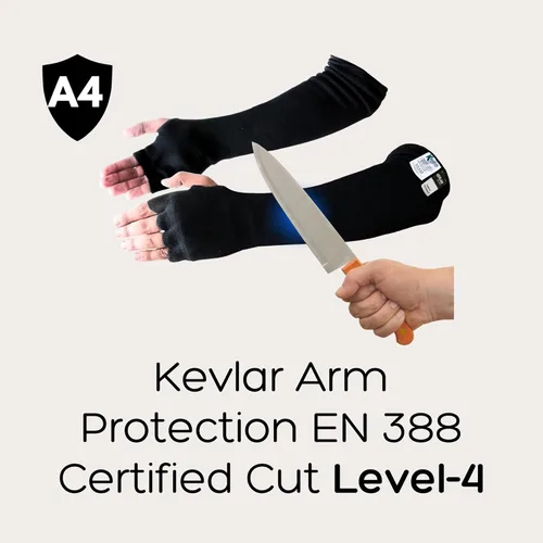Miniatura 4 de Mangas de trabajo de protección para brazos: protección de 4 vías, manga protectora de brazo largo con apertura para los dedos, mangas resistentes a