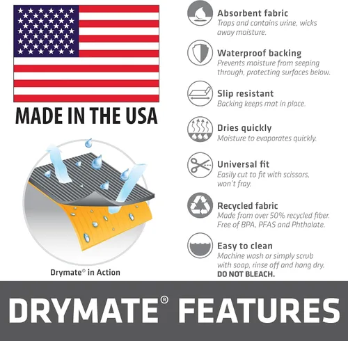 Miniatura 8 de Drymate Tapete Premium para jaula de perro, absorbente, impermeable, antideslizante, lavable, almohadilla para orina de cachorros para entrenamiento