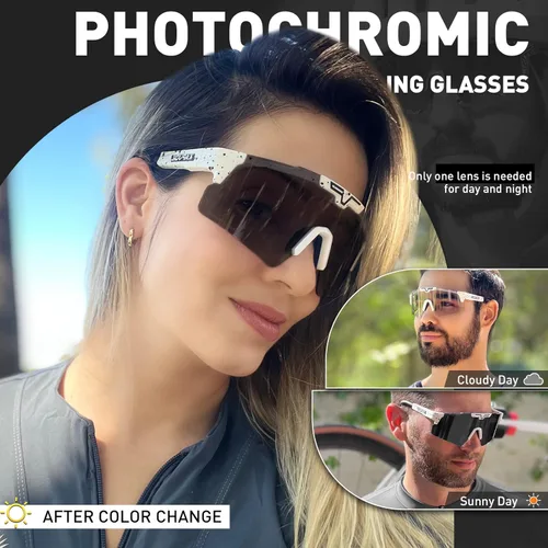 Miniatura 2 de KAPVOE Gafas de ciclismo fotocromáticas Gafas de sol deportivas de bicicleta de montaña Gases transparentes MTB Gafas hombres mujeres Bicicletas