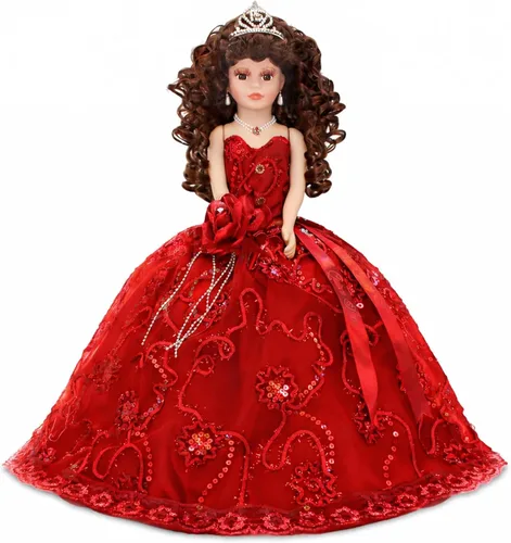 Miniatura 8 de KINNEX COLLECTIONS SINCE 1997 Muñeca de porcelana de 18 pulgadas de paraguas de quinceañera (Quince Años) KK18725-4 (Azul bebé)