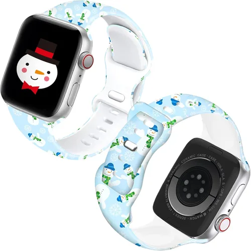 Miniatura 9 de Correa de reloj de Navidad para Halloween, compatible con Apple Watch de 1.496 in 1.575 in 1.614 in 1.654 in 1.732 in 1.772 in 1.929 in para mujer