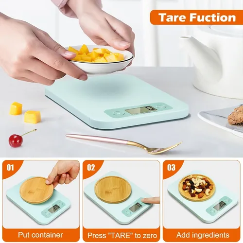 Miniatura 6 de URAMAZ Báscula de alimentos con calculadora nutricional, báscula digital de alimentos para báscula de cocina gramos y onzas, báscula inteligente