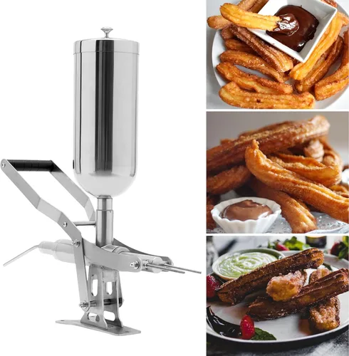 Miniatura 2 de Llenador manual de churros 5L Máquina para hacer churrera española Donuts Postre Fabricantes de donas de frutas latinas Máquina de llenado