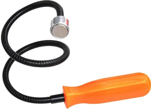 Herramienta de recogida magnética flexible, palo de recogida extensible y plegable, extensible hasta 22.8” con capacidad de tracción de 20LB, útil
