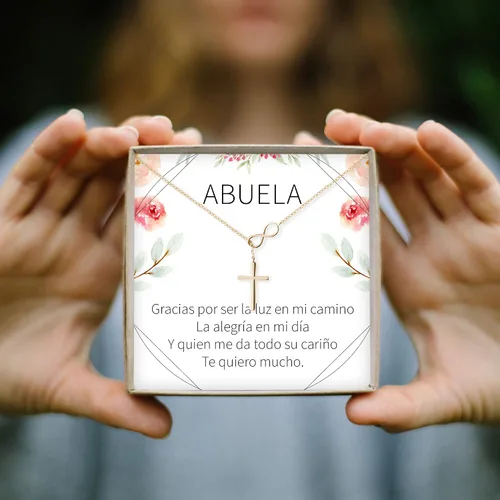 Miniatura 7 de Dear Ava Collar de regalo para mujeres y niñas, colgante de joyería moderna ajustable, idea de regalo de amor para ella con tarjeta sincera, regalos