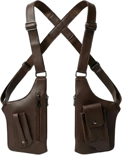 Miniatura 8 de Bolso clásico de hombro, bolsa cruzada oculta a prueba de carteristas, bolsa de axila delgada y cubierta para el pecho para llevar