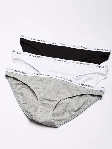Miniatura 2 de Calvin Klein - Calzones bikini elásticos de algodón con logotipo de carrusel para mujer, paquete múltiple