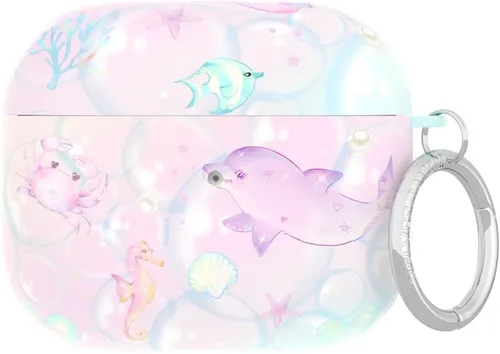 Miniatura 71 de Velvet Caviar Compatible with AirPods 3rd Generation Case with Keychain - Cute Protective Hard AirPod 3 Cases for Women - Blue Aquamarine Polka Dot