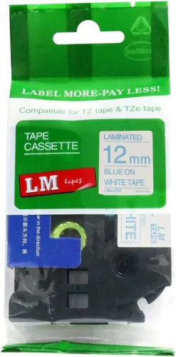 Miniatura 40 de Cinta LM - Brother PT-1010 3/8 pulgadas (0.354 in 0.35 laminadas) Negro sobre transparente compatible con TZe P-Touch Cinta para rotuladora Brother