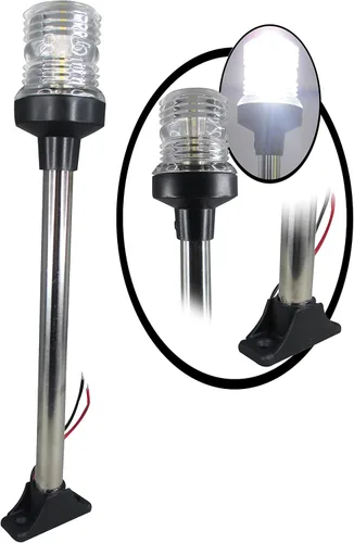 Miniatura 2 de Pactrade Marine 12V Luz de navegación para bote, yate, pontón, luz de anclaje, 360 grados, omnidireccional, naturaleza, LED blanco, resistente a