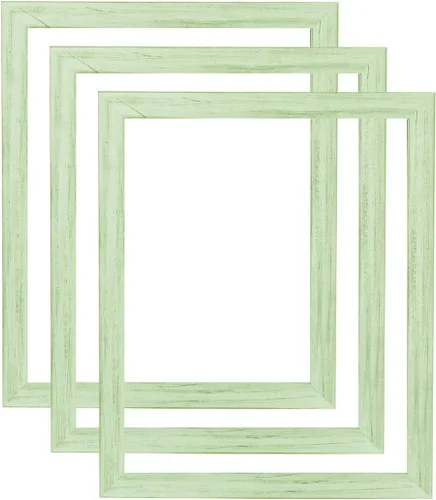 Miniatura 9 de Millbrook Collection - Portarretratos de madera country chic, paquete de 3, 8 x 10 pulgadas, color rojo Alabama, estrecho, molduras de madera maciza