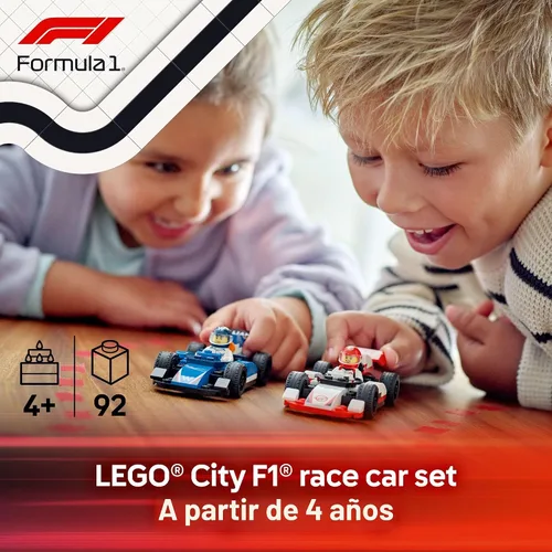 Miniatura 2 de LEGO City F1 Williams Racing & Haas F1 - Juguete de construcción de autos para niños, niños y niñas, a partir de 4 años, juguete preescolar
