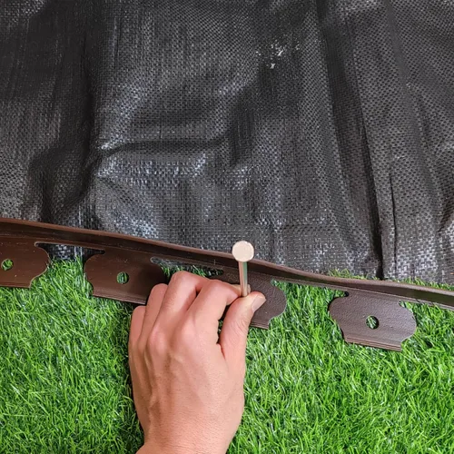 Miniatura 5 de Estacas de paisaje, picos de paisaje galvanizados de metal para césped artificial, picos de tienda, bordes de pavimentadora (50, 6 pulgadas)