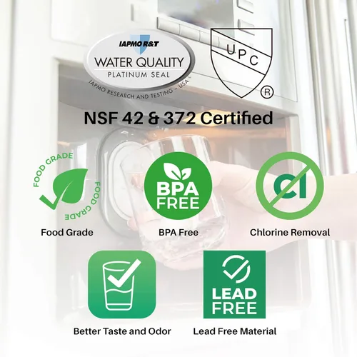 Miniatura 2 de SpiroPure SP-WP400 Filtro de agua para refrigerador certificado NSF para UKF8001, UKF8001AXX, filtro 4, EDR4RXD1, UKF8001AXX-200, UKF8001AXX-750