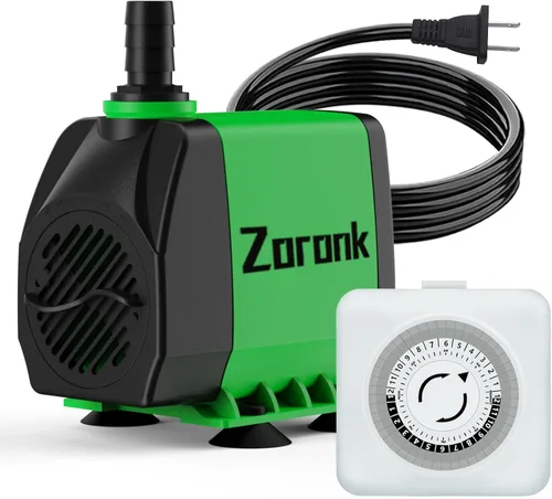 Miniatura 7 de Bomba sumergible de estanque sumergible de apagado automático de 400 GPH (1500 L/H 25 W), bomba de agua ultra silenciosa con elevación de 6.5 pies