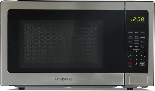 Farberware - Horno microondas de encimera de 1.1 pies cúbicos – 1000 vatios de potencia, configuraciones de cocción automática, descongelación,
