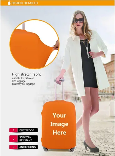 Miniatura 6 de Ravel - Funda protectora para maleta, se adapta a equipaje de 18 a 36 pulgadas, Naranja, Bolsa protectora de maleta
