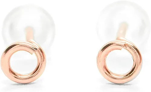 Miniatura 3 de Pendientes redondos pequeños de círculo, joyería pequeña pequeña, oro-plata-oro rosa, aretes para dormir joyería diaria