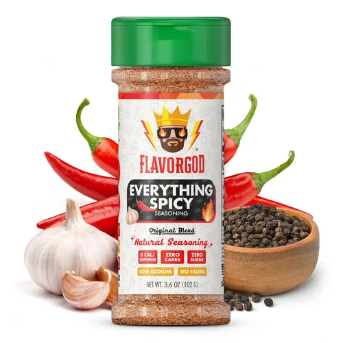 Miniatura 40 de Mezcla de Condimentos con Sabor a Queso de FlavorGod - Mezcla de Especias Premium Totalmente Natural y Saludable para Pollo, Verduras, Ensalada