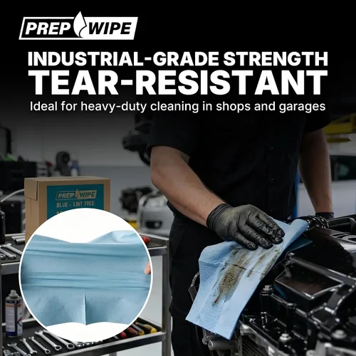 Miniatura 3 de Toallas de limpieza sin pelusa Toallitas resistentes a disolventes para carrocería de automóviles y preparación industrial Paquete de 100, 9 x