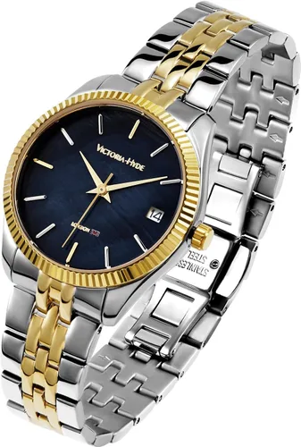 Miniatura 4 de VICTORIA HYDE Reloj para mujer plateado y dorado, relojes de dos tonos de acero inoxidable para mujer