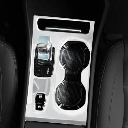 Miniatura 2 de Compatible con Volvo XC40 2018-2021 LHD, Moldura de portavasos de automóvil, ABS antiarañazos para consola de agua, marco de cubierta de marco Negro