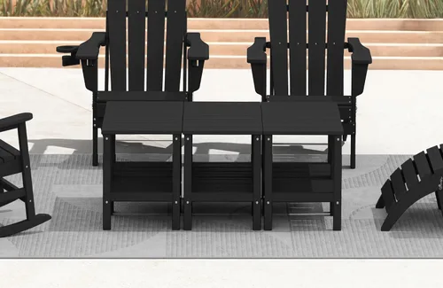 Miniatura 11 de KINGYES Mesa auxiliar doble, mesa auxiliar Adirondack- Aruba
