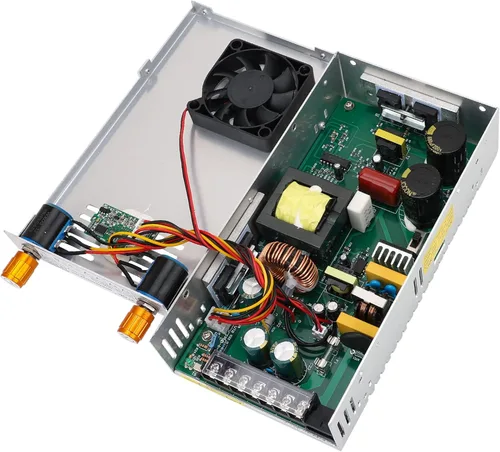 Miniatura 6 de DROK Fuente de alimentación de 12V, CA 110V 220V a CC 0-12V 0-40A 480W Convertidor Buck, adaptador regulado ajustable de voltaje y amperios 5V 9V
