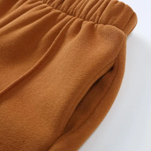 Miniatura 5 de Conjunto de 2 piezas de sudadera con capucha y forro polar cepillado para niños y niñas + pantalones
